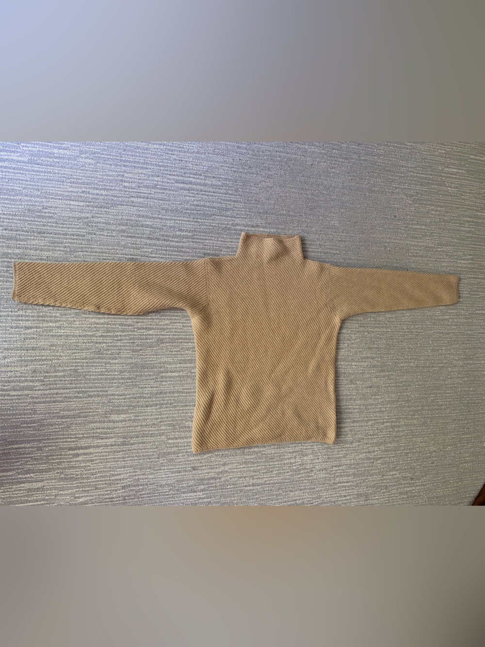 Loro Piana Cashmere Ribbed Camel Turtleneck Sweater size 44 (8)